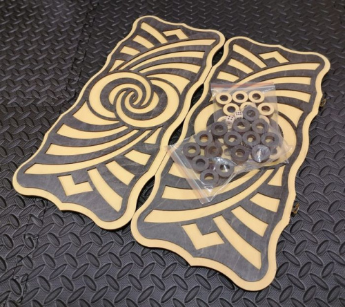 Нарды 50х22х2,2 см "Резные" желто-черные GreenL 995802 Нарды 50х22х2,2 см "Резные" желто-черные GreenL 995802