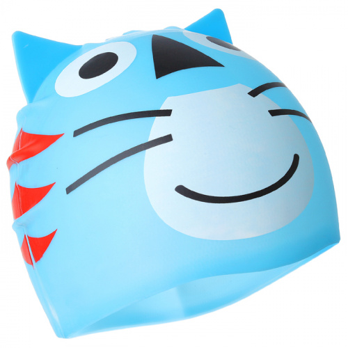 Шапочка для плавания детская силиконовая Кошечка цвет микс 636012 фото 2