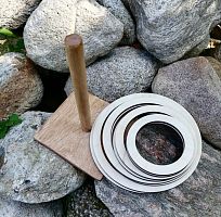 Игра Кольцеброс дерево 8 колец цвет дуб 996194