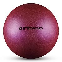 Мяч для художественной гимнастики 15 см фиолетовый с блестками IN119 00620