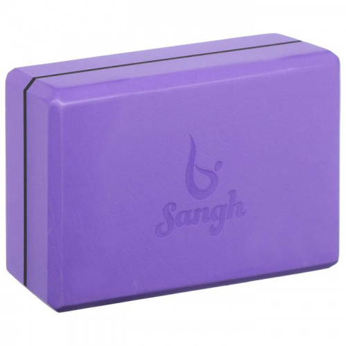 Кирпич для йоги фиолетовый 23х15х8 см Sangh 3551192 фото 3