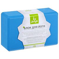 Кирпич для йоги синий 23х15х8 см твердый 3551188