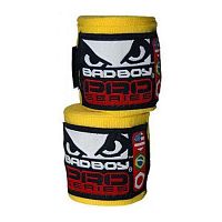 Бинты боксерские 3 м х/б + эластан желтый BadBoy 04846