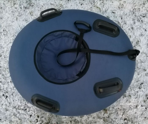 Ватрушка 115 см 115х100 см с 4 ручками Король Горок Ф6 синяя без внешнего шва 996758 фото 4