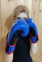 Перчатки боксерские 8 унц UFC черно-синие 04890