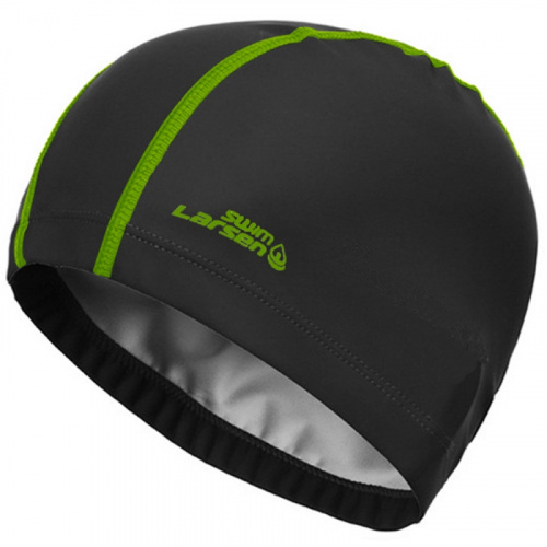 Шапочка для плавания PU Coated 7530 серый-зеленый 358794