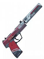 Макет Пистолета с глушителем (резинкострел) USP 2 Years Red красный 0227 998474