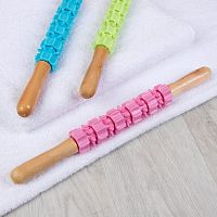 Массажер для спины Скалка 37,5х4 см микс 3530673