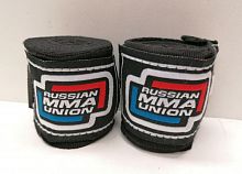 Бинты боксерские 3 м х/б + эластан черный MMA Union 01227