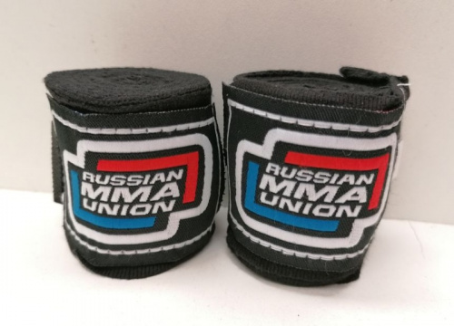 Бинты боксерские 3 м х/б + эластан черный MMA Union 01227
