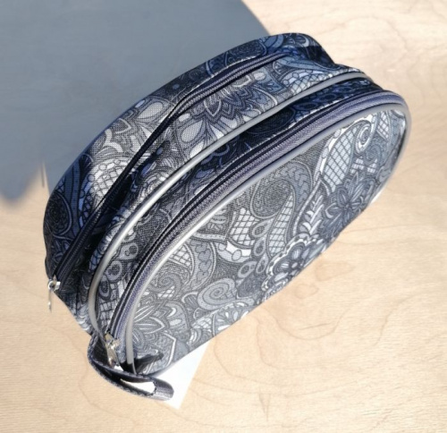 Косметичка серая 7519д-4 27х17х11 см ЗФТС