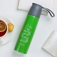 Термос 0,5 л зеленый "I love Russia" 25х6,7 см 3805705
