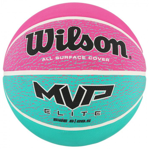Мяч баскетбольный №6 Wilson MVP Elite розово-бирюзовый WTB1463XB06 6883866 Мяч баскетбольный №6 Wilson MVP Elite розово-бирюзовый WTB1463XB06 6883866