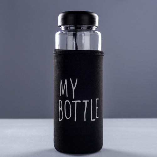 Бутылка для воды 500 мл черный чехол "My bottle" 3516276 фото 7