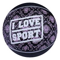 Мяч баскетбольный №6 PVC ONLITOP "I LOVE SPORT" бутил камера 3998951
