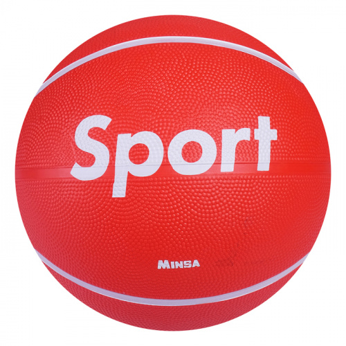 Мяч баскетбольный №7 PVC MINSA "Sport" красный бутил камера 3998955