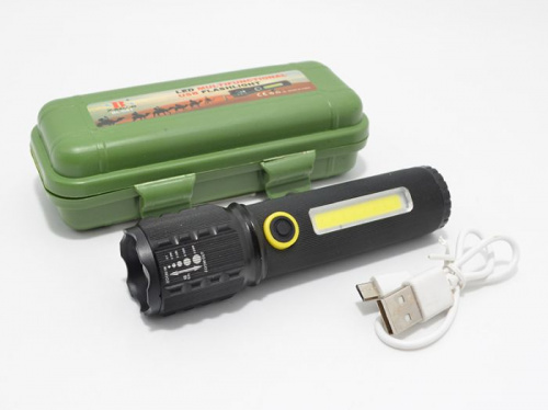 Фонарик ручной USB зарядка, 2200 люмен P-C71-P50 323012