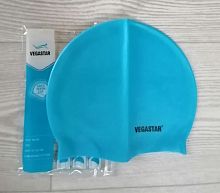 Шапочка для плавания силиконовая Vegastar голубой 03693