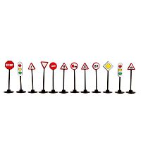 Игра настольная "Дорожные знаки" (пластик, 12 шт) 2488026