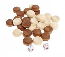 Шашки-фишки дерево 30 шт d-23 мм Ф-2 997667