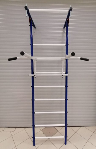 ДСК Вертикаль Юнга-5+ТБ враспор, синие стойки, белые пер (ширина 70 см) 9975109