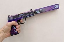 Макет Пистолета с глушителем (резинкострел) USP Цифровой взрыв Digital Burst 00660