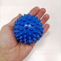Мяч массажный 07 см мягкий "Ёжик" Silapro синий 192059