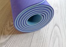 Коврик для йоги 0,6х61х183 см фиолетовый-голубой TPE Yoga mat 00756-19