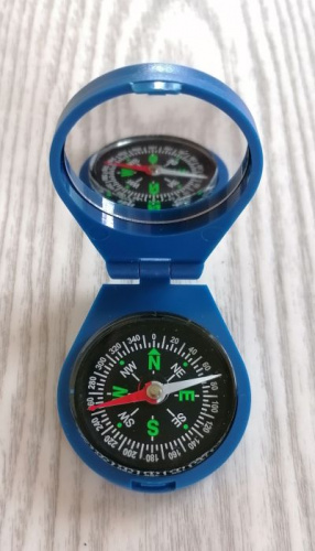 Компас пластик DC45-9 с крышкой и зеркалом черный 317086 фото 2