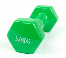 Гантель обливная 3 кг зеленая без бренда 995491