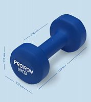 Гантель обливная 6 кг синий ProIron (2 шт) 996579