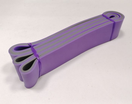 Эспандер-кольцо замкнутое 2,08м х 4,5мм х 4,5 см фиолетово-серый 55 кг "Растяжка" 996028