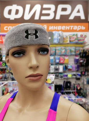 Повязка для головы махровая серый Under Armour 04282 Повязка для головы махровая серый Under Armour 04282
