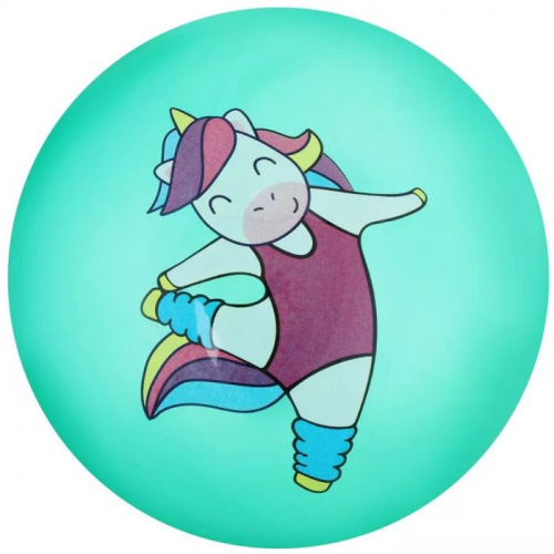 Мяч ПВХ 16 см Единорожка бирюзовый 373200