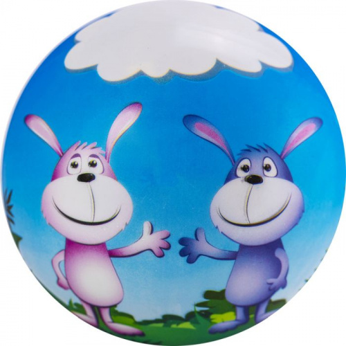 Мяч ПВХ 18 см Зайчата плотный MD-23-01 13846