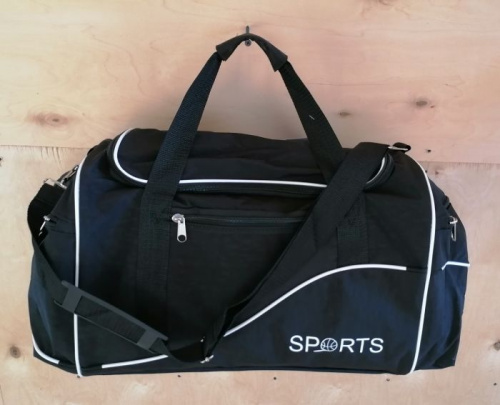 Сумка спортивная Sports 5026-2 черная 65х26х28 см ЗФТС 