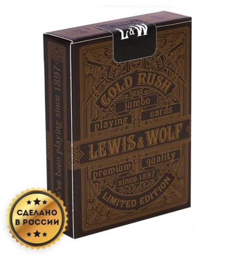 Карты 54 шт Lewis & Wolf картон золото 1,9 см х 9 см х 6,5 см 995705 Карты 54 шт Lewis & Wolf картон золото 1,9 см х 9 см х 6,5 см 995705