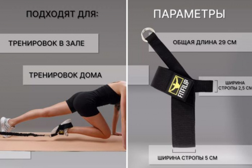 Лямка-манжет на ноги 1 шт (на ступню, тип "Сандаль") FitFlip 996696 фото 3