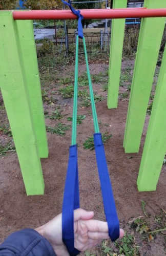 Эспандер лыжника 1,7 м 2 жгута d-6 мм 997299 фото 3