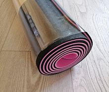 Коврик для йоги 0,6х61х183 см черно-розовый TPE Yoga mat 00756-27