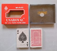 Карты 54 шт пластик USARoyal в коробке 2 уп 996016