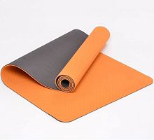 Коврик для йоги 0,4х61х173 см золото-серый Yoga mat 752-1