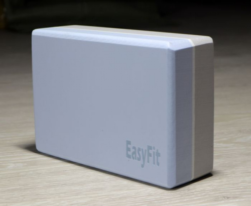Кирпич для йоги серо-голубой 23х15х8 см EasyFit 02394