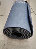 Коврик для йоги 0,6х61х183 см серый-черный TPE Yoga mat 00756-2