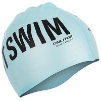 Шапочка для плавания силиконовая Onlitop JustSwim голубая 5153961