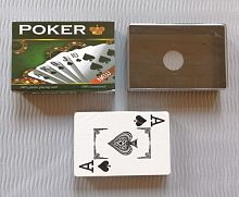 Карты 54 шт пластик Poker в коробке 996018