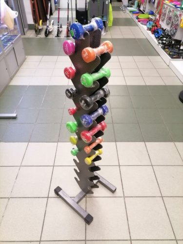 Стойка для гантелей на 21 шт (35х37 см, выс-122 см) Елочка 996853 фото 2