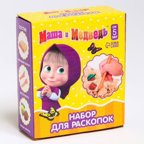 Игра набор для раскопок "Маша и медведь" 7344473 фото 4