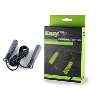 Скакалка 3,05 м ПВХ шнур с обрезин ручками серая EasyFit EF-13NS 02546