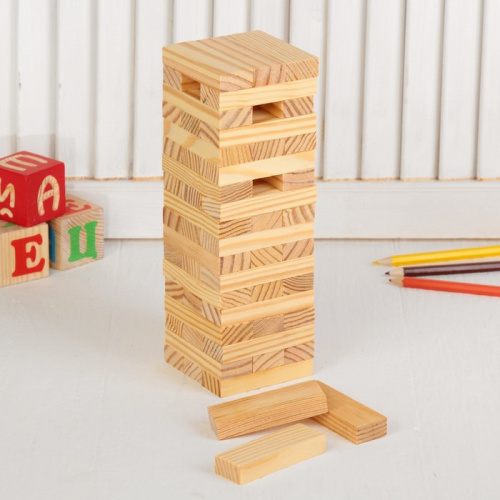 Игра Башня падающая аналог Дженга (Jenga) 23,5х7,5х7,5 см 4326100
